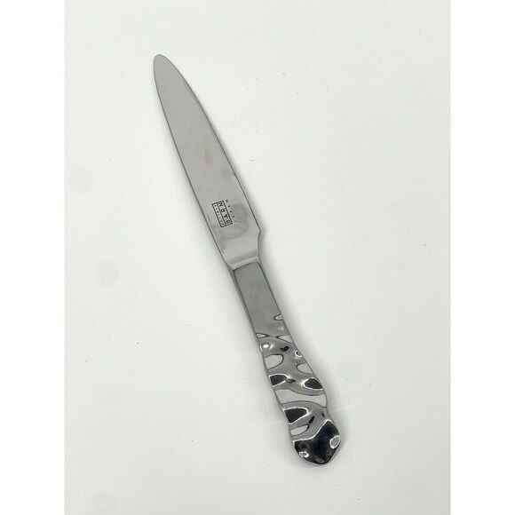 Pottery Barn Japan Stainless Flatware LETTUCE Dinner French Solid Knife 9.25” - Picture 1 of 4